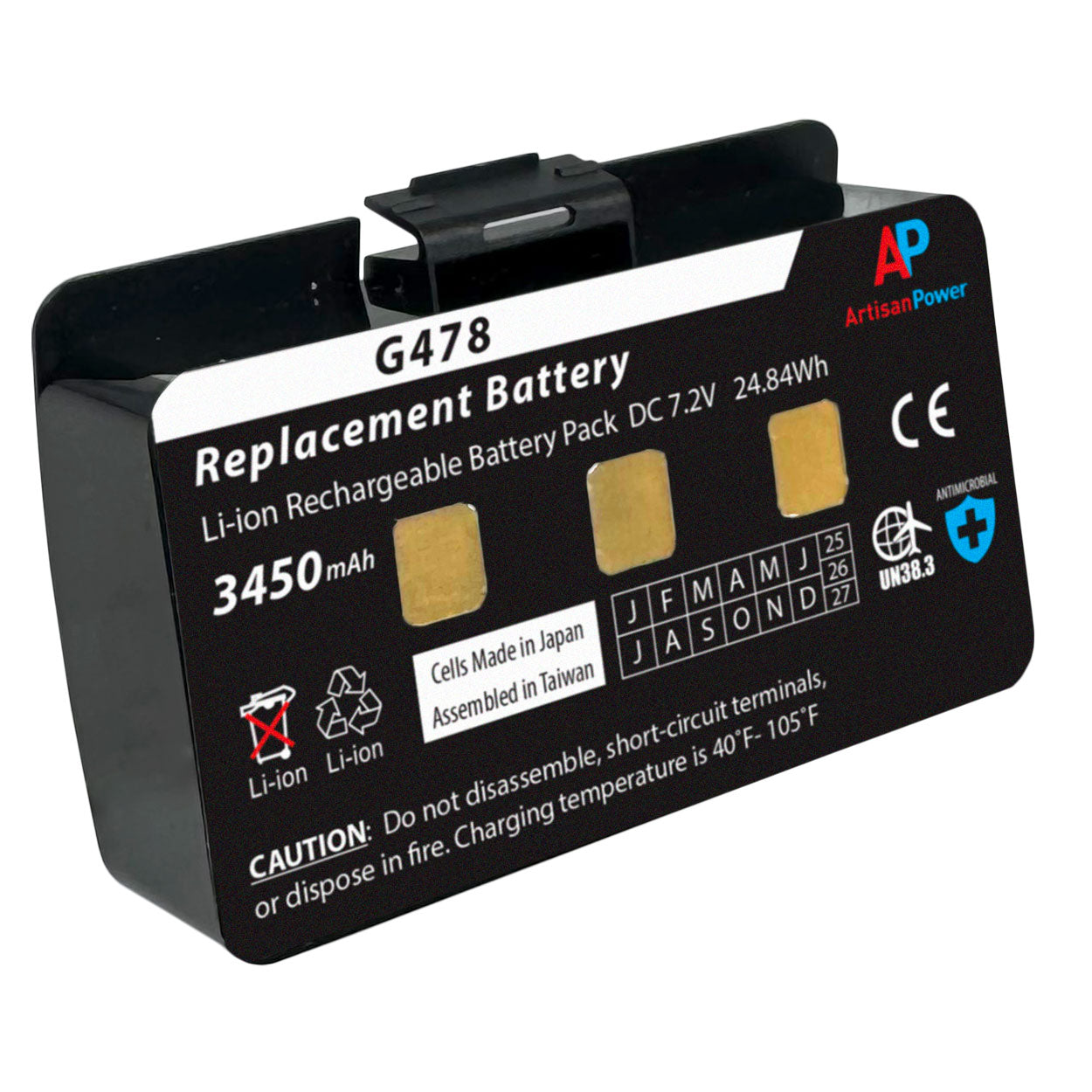 Garmin GPSMAP 276, 276C, 296, 376, 376C, 378, 396, 478, 495, 496 Replacement Battery image 1