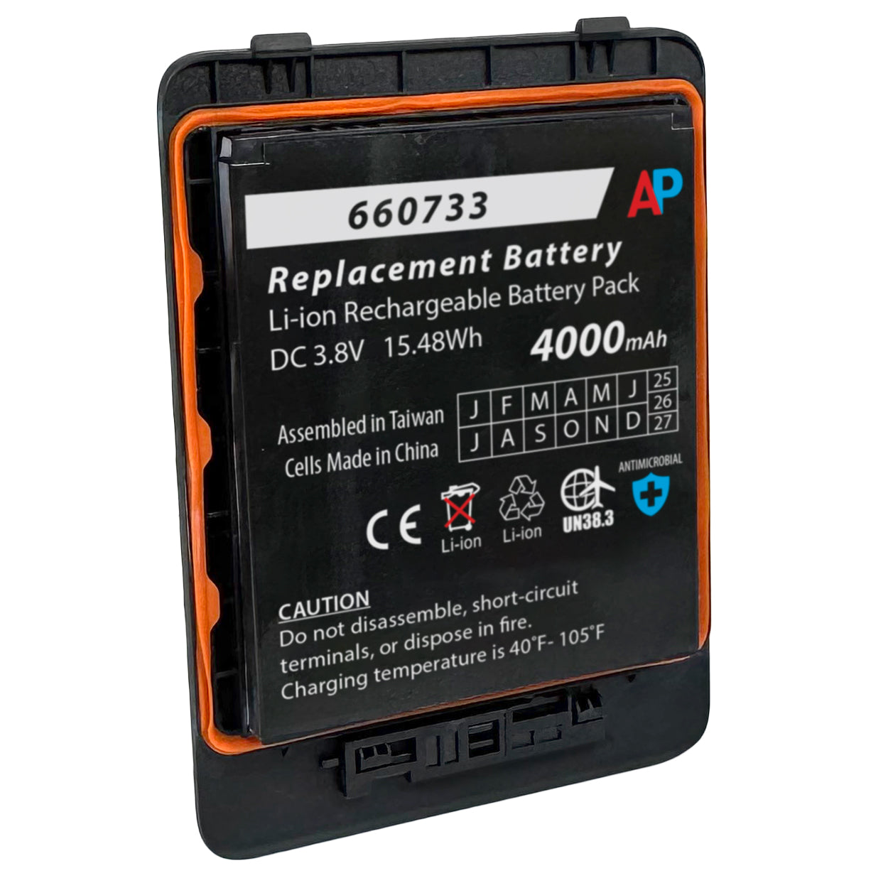 Replacement Battery for Ascom Myco 4 and Myco 4 Slim Phones. Replaces 660578 and 655357. 4000 mAh image 1
