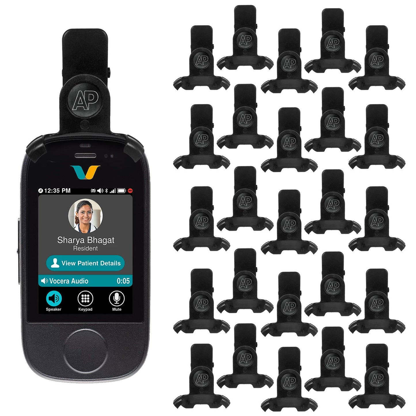 BOX OF 25 Clip Grip for Vocera SmartBadge V5000. 230-02155 image 1