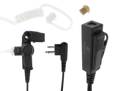 Surveillance Headset, Removable Translucent Acoustic Tube Earpiece for Motorola