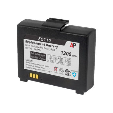 Zebra ZQ110 Mobile Printer Replacement Battery image 1