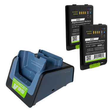 Dual Charger & Two Replacement Batteries Bundle forSpectraLink Versity 9553, 9540, 9653, & 9640 and for Cisco WebEx 860 & 860S Series image 1