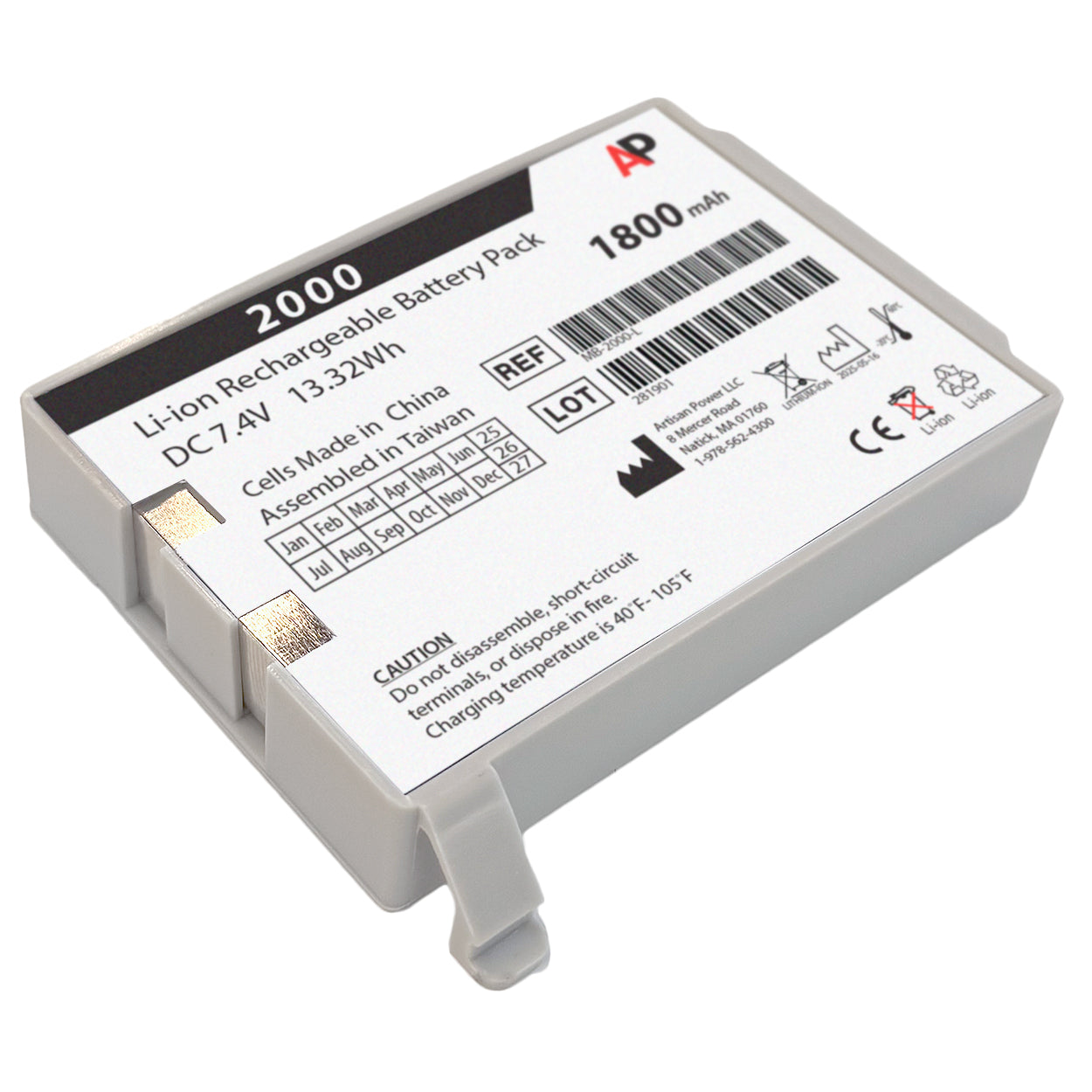 Replacement Battery for CME Jorgensen Labs BodyGuard 323, 545, 757, Jorvet VetPro 2000 Infusion Pumps image 1