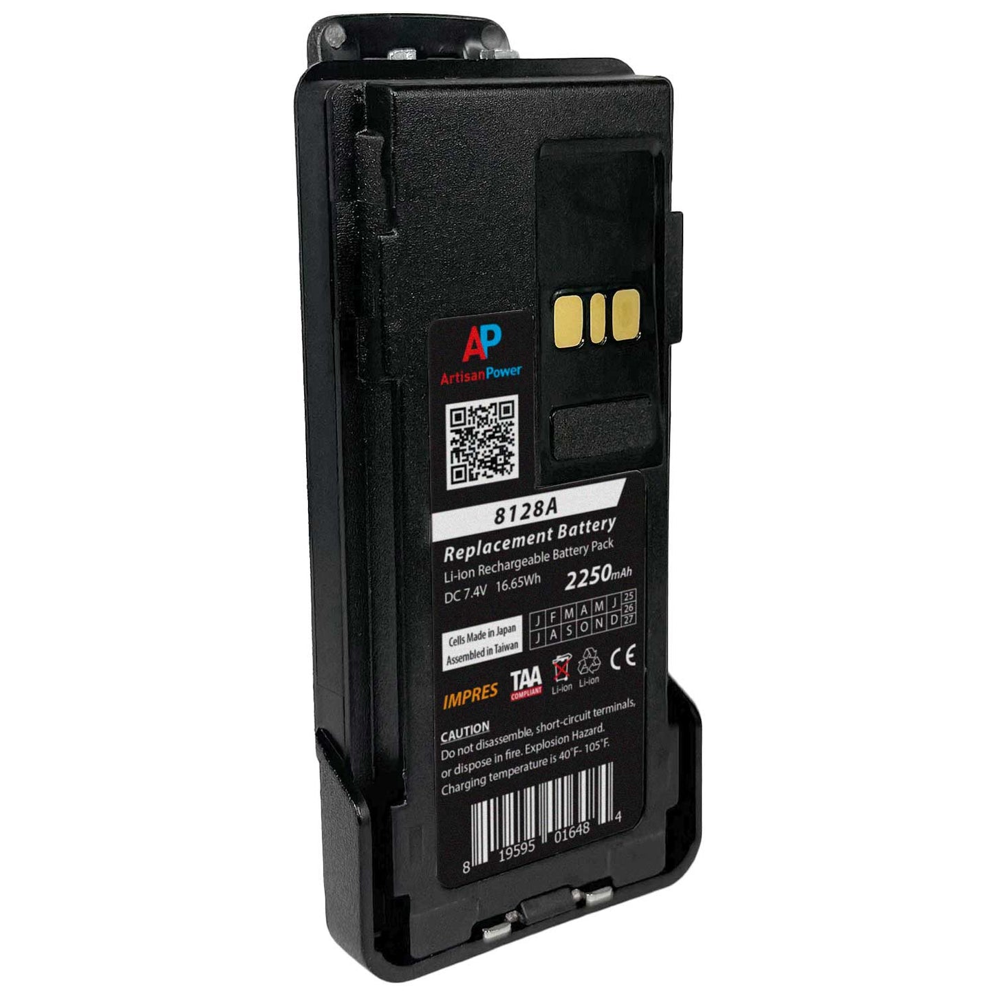 Motorola APX4000, APX3000, APX2000, & APX1000 IMPRES Replacement Battery (Standard Capacity - 2250 mAh) image 1