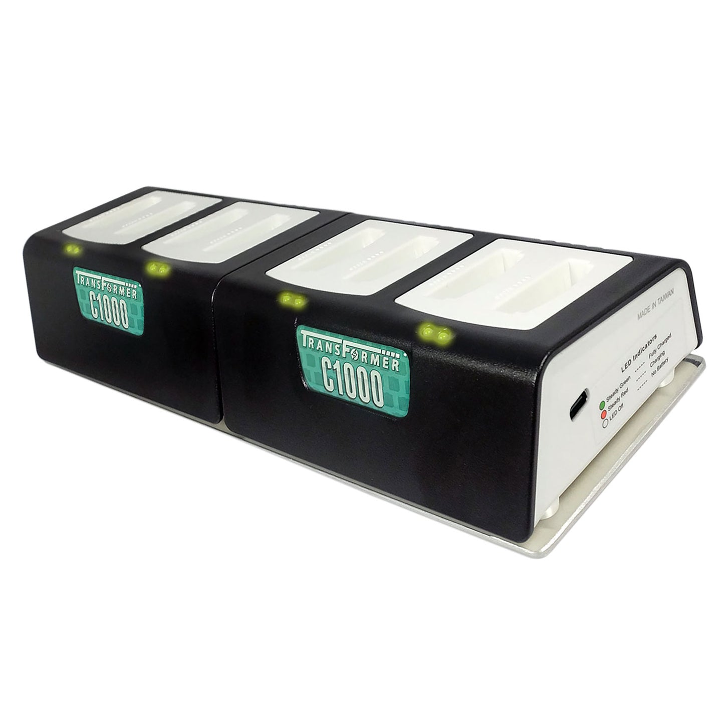 Charger for Vocera C1000 Series Batteries: 8-Bay Horizontal