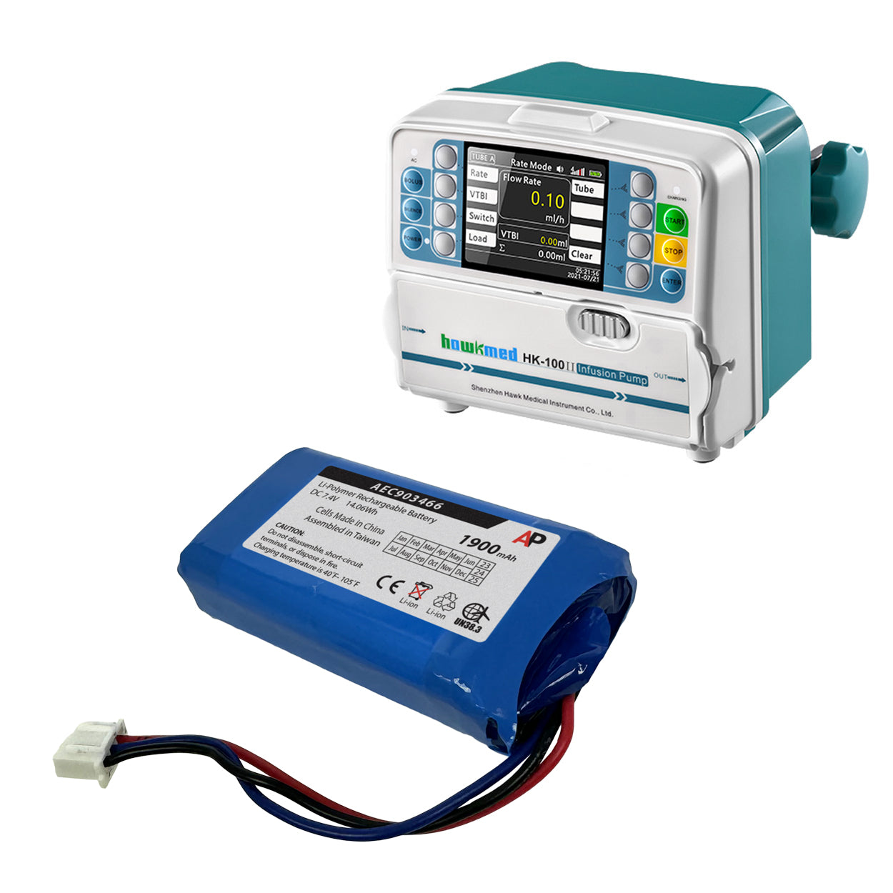 Replacement Battery for PractiVet Infusion Pump - AEC903466