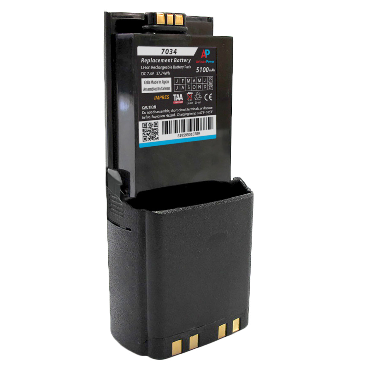 Replacement IMPRES Battery for Motorola APX7000, APX6000 and SRX2200. 5100 mAh image 1