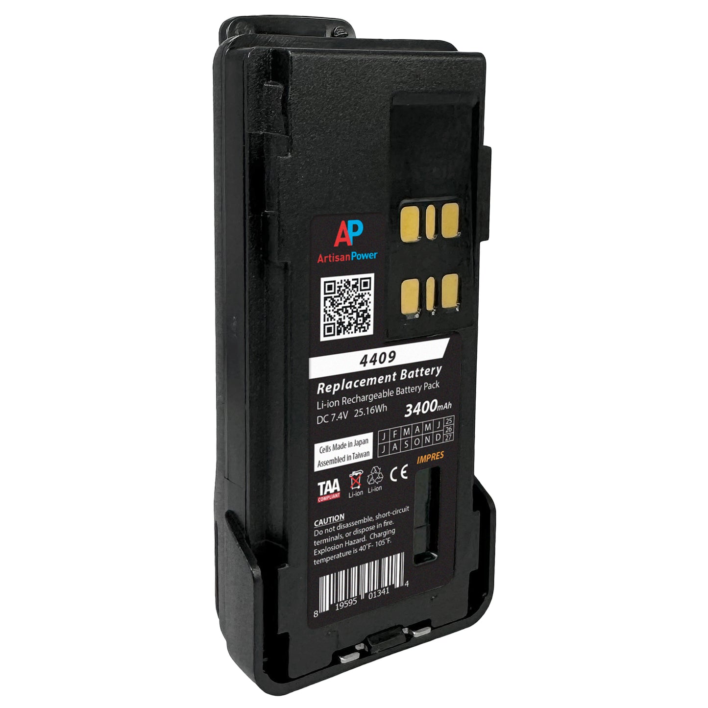 Motorola XPR 3300, 3500, 7350, and 7550 Replacement Battery (3400 mAh) image 1