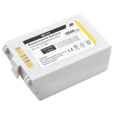 White Replacement Battery for Motorola / Symbol MC75 & MC70 Series. 3600 mAh (Extended Capacity) image 1