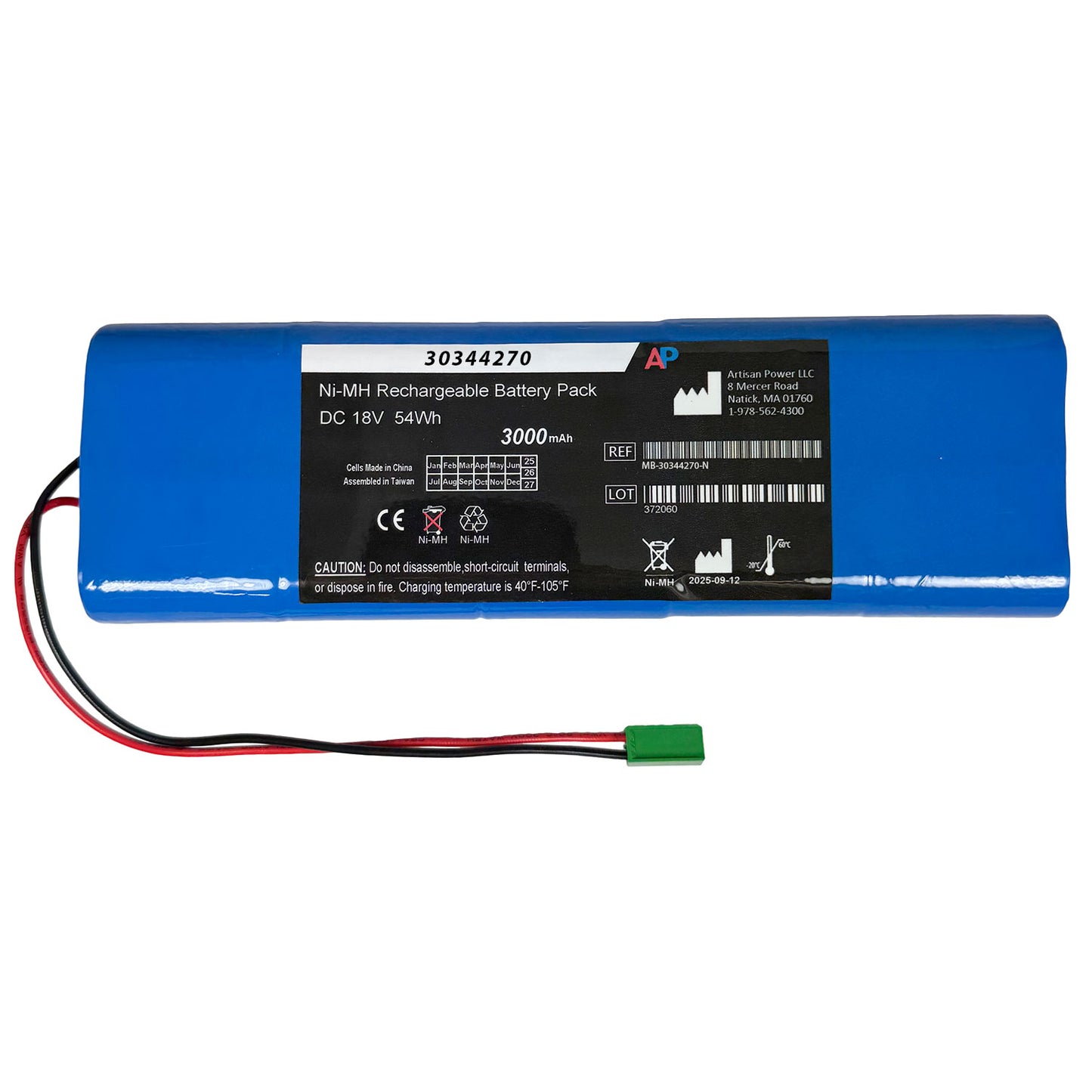 GE MAC 1000, MAC1100, MAC 1200, MAC1300, Cardio Smart EKG Replacement Battery