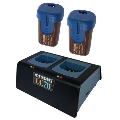 Charger WITH two Clipper Batteries for the Oster Classic 76, Turbo A5, and Model 97