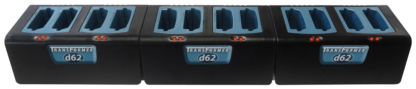 Charger for Ascom d62/i62 Series Batteries: 12-Bay Horizontal