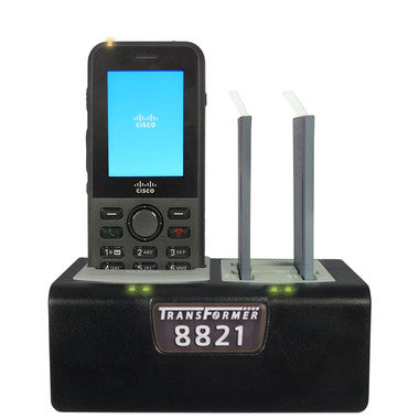 Charger for Cisco 8821 Series: 1 Phone & 2 Batteries image 1