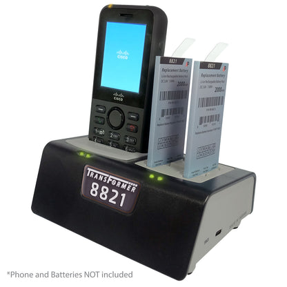 Charger for Cisco 8821 & 9821 Series: For 1 Phone & 2 Batteries