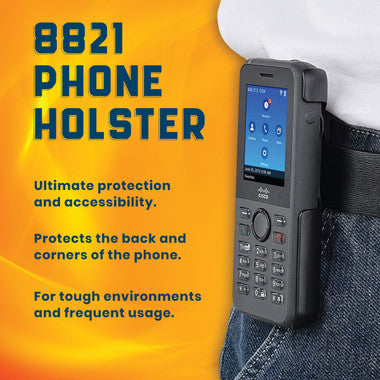 Plastic Holster with Swivel Belt Clip for Cisco 8821 & 9821 Series Phone