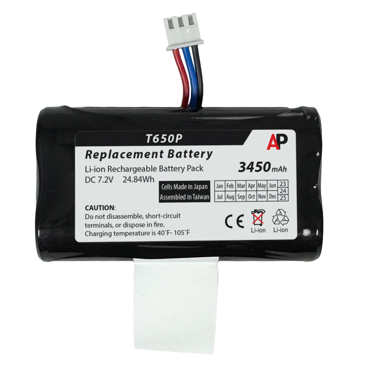 VeriFone T650p, X990, X970, A910, A930, A8, E35, E350, and E550 Replacement Battery