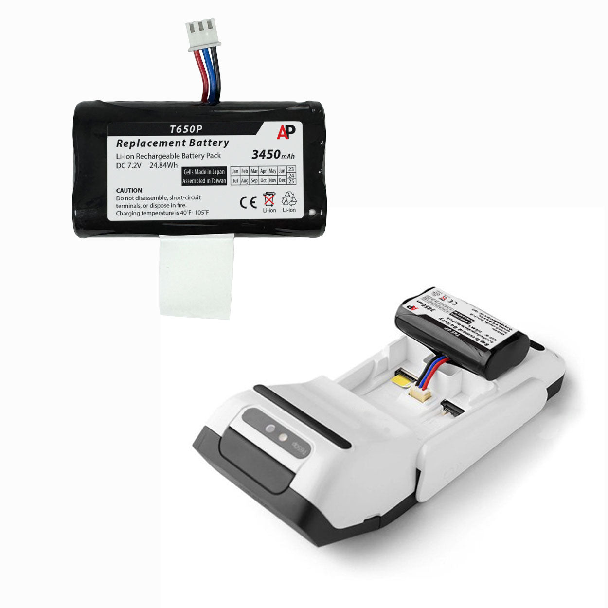 VeriFone T650p, X990, X970, A910, A930, A8, E35, E350, and E550 Replacement Battery