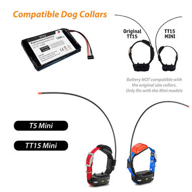 Battery Upgrade for Garmin T5 and TT15 Mini Tracking Dog Collars
