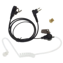 Surveillance Translucent Acoustic Tube Earpiece with 2-Wire PTT and 2 Pin Connector