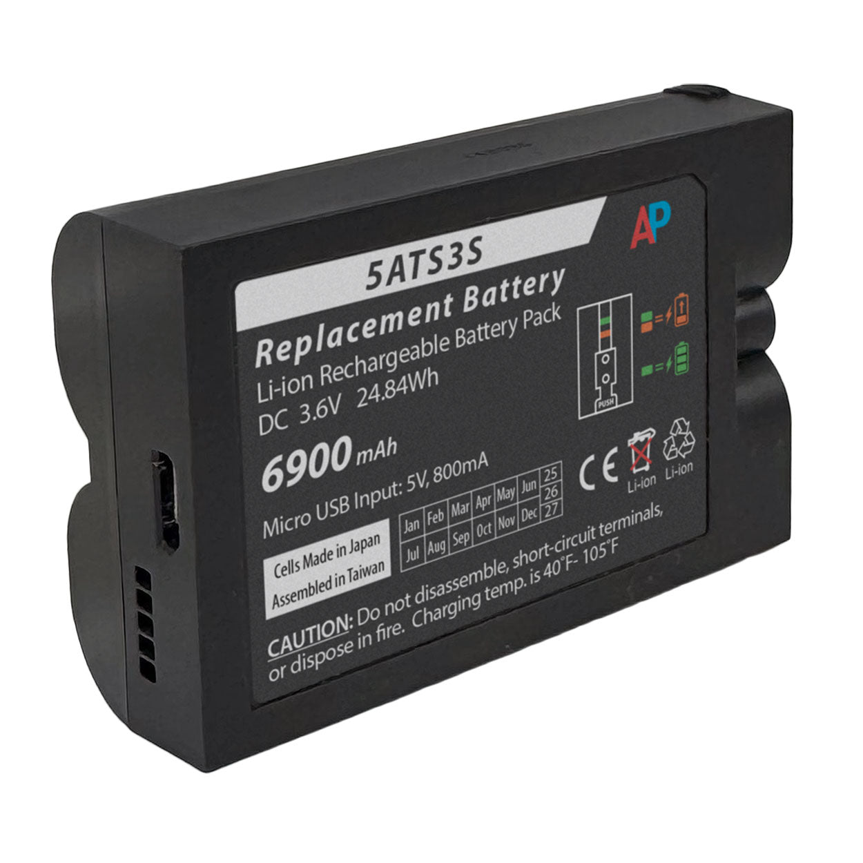 Quick Release Battery Pack for Ring Video Doorbell, Outdoor Cams (Replaces 5ATS3S)