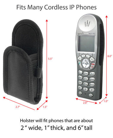 Polycom & SpectraLink Phones: WTO320 & WTO321  Black Nylon Holster