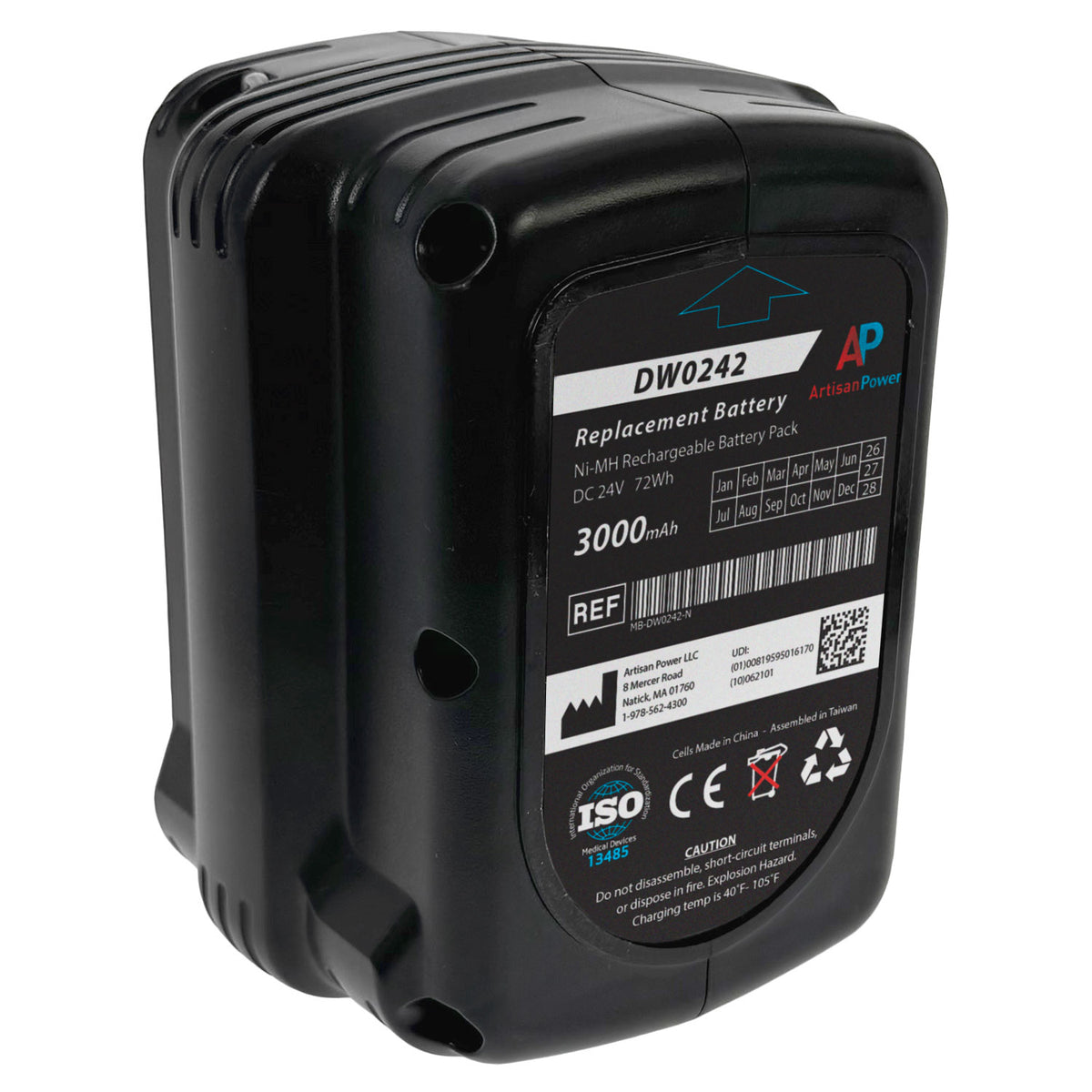 Charger AND Battery for DW0242 - Compatible for Stryker Power Pro XT, IT, TL Ambulance CotPower. Supply Included.