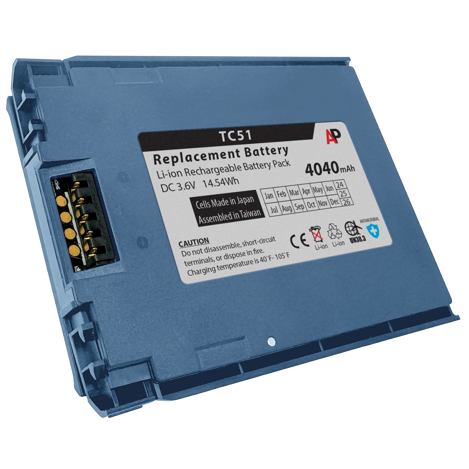 Replacement Battery for Zebra TC51, TC52, TC56, and TC57 Series (Blue) image 1