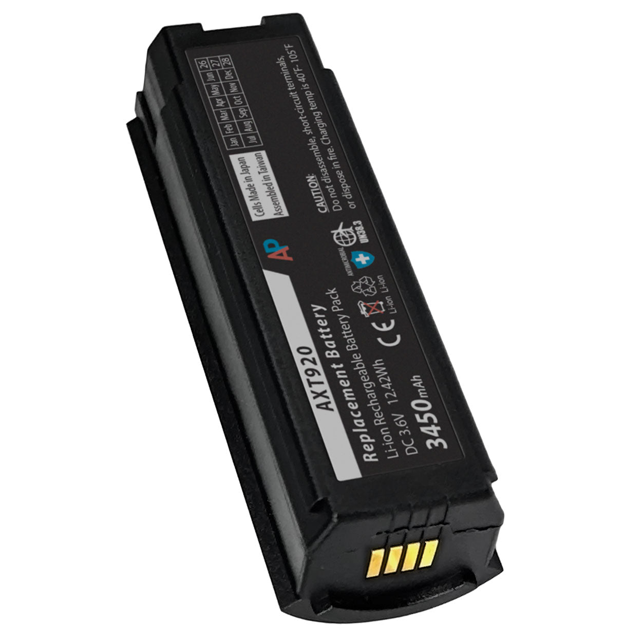 Shure AXT200 Axient Analog Handheld Transmitters, AXT920 Replacement Battery