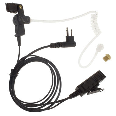 Surveillance Headset, Removable Translucent Acoustic Tube Earpiece for Motorola