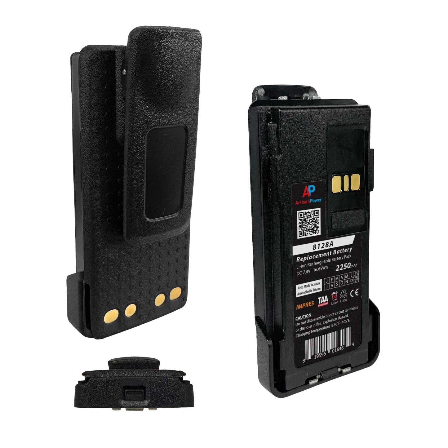 Motorola APX4000, APX3000, APX2000, & APX1000 IMPRES Replacement Battery (Standard Capacity - 2250 mAh)