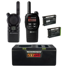 Charger for Motorola CLS Series & AWR Advantage Series: 1 Radio & 2 Batteries: Power Supply Included