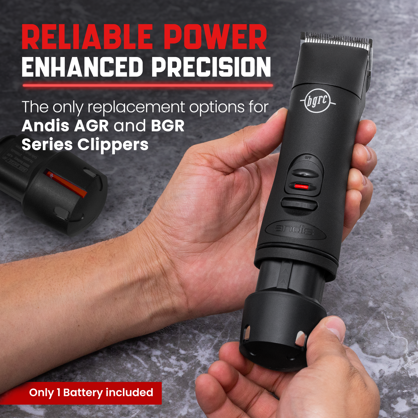 Andis PowerGroom AGR and BGR Series Clippers Replacement Battery