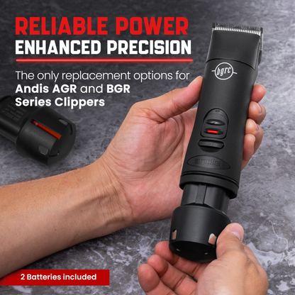2-Pack: Andis PowerGroom AGR and BGR Series Clippers Replacement Battery