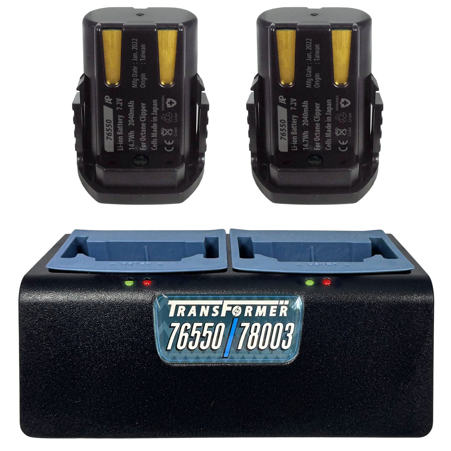 Transformer Charger for two Clipper Batteries for the Oster Octane, Oster Volt, Heiniger Saphir, Hei