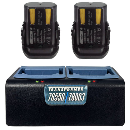 Transformer Charger for two Clipper Batteries for the Oster Octane, Oster Volt, Heiniger Saphir, Hei