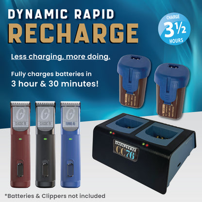 Charger for two Clipper Batteries for the Oster Classic 76, Turbo A5, and Model 97