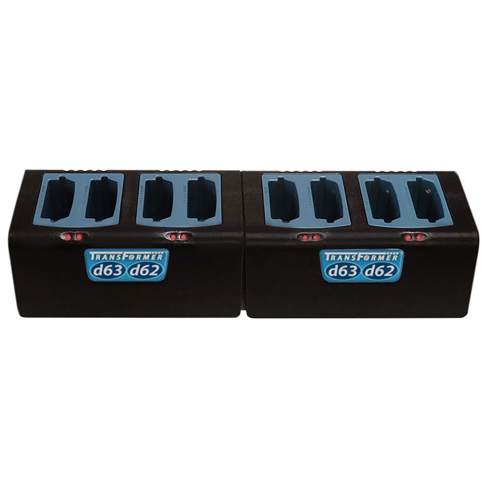 Charger for Ascom d63/i63 & d62/i62 Series Batteries: 8-Bay Horizontal