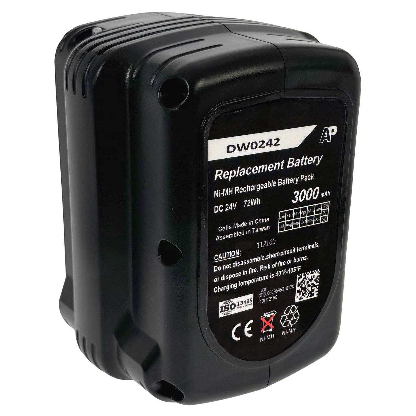 Dewalt DW0242 Can Be Used for Stryker 6500, 6506 Power-Pro XT COT Replacement Battery