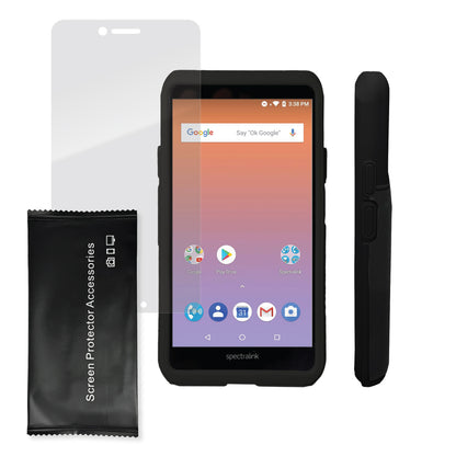 Black Silicone Case and Screen Protector Bundle for Spectralink Versity 9540 & 9640 and Cisco WebEx 860 Phone (without Scanner)