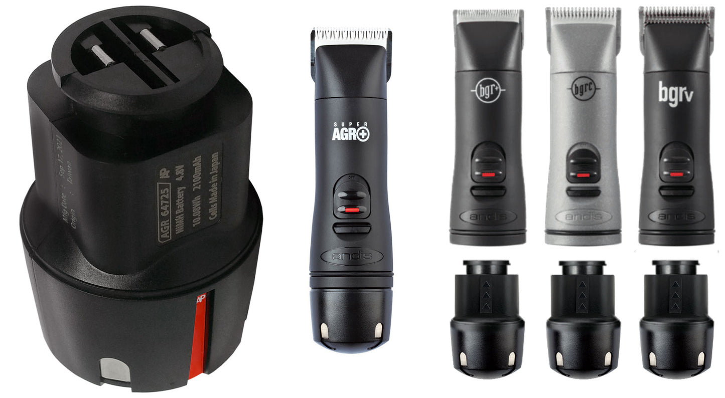 2-Pack: Andis PowerGroom AGR and BGR Series Clippers Replacement Battery