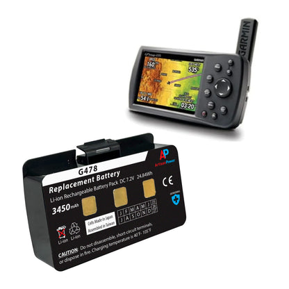 Garmin GPSMAP 276, 276C, 296, 376, 376C, 378, 396, 478, 495, 496 Replacement Battery