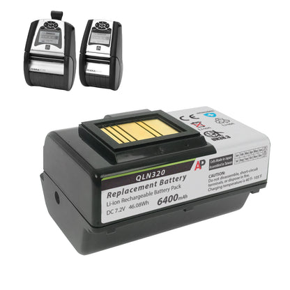 Zebra / Comtec QLn320 & QLn220 Printers: Replacement Battery (Extended Capacity)