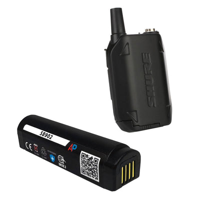 Shure GLXD1, GLXD2, GLX-D, and MXW2 Digital Wireless Bodypack Transmitter Replacement Battery