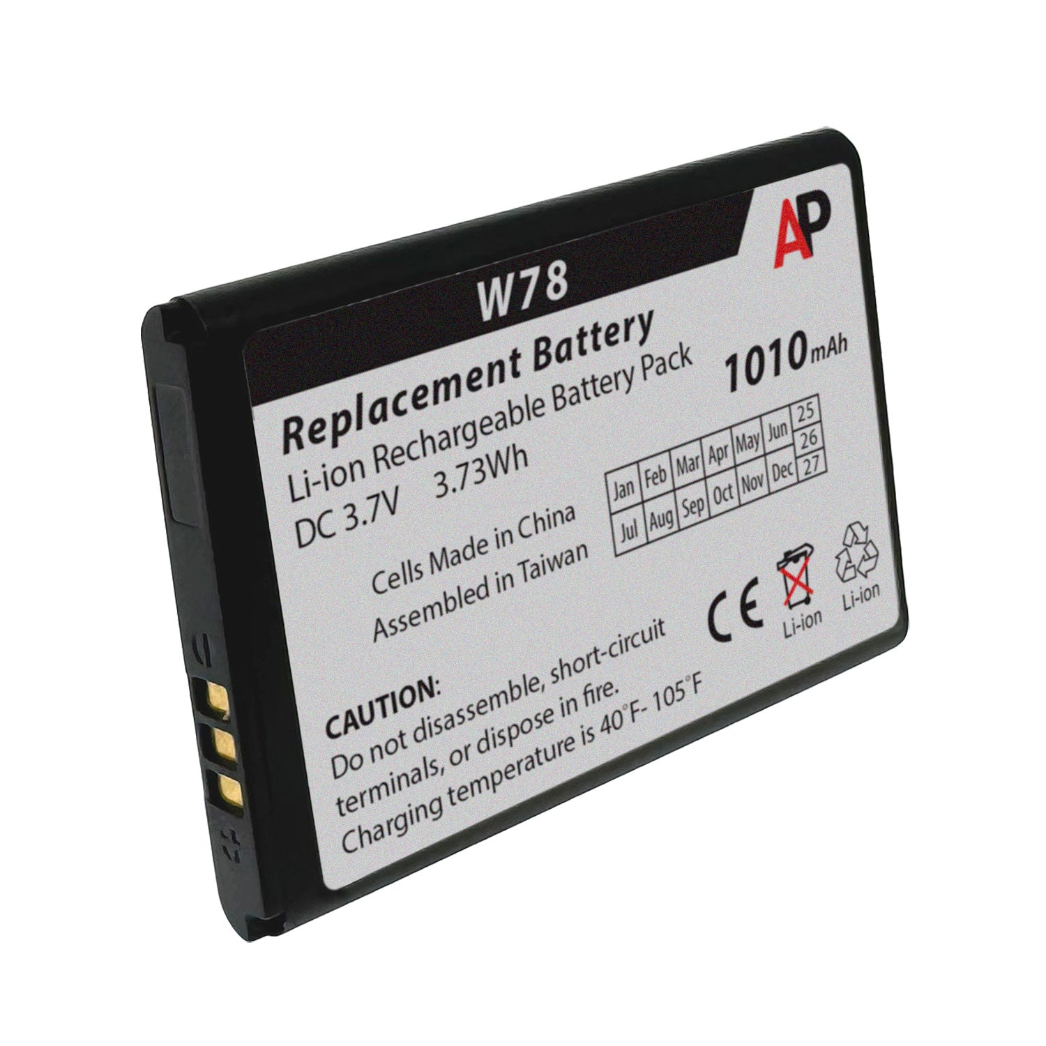 Yealink W78H, W78P, W73H, W73P, W53H, W53P Handset Replacement Battery image 1