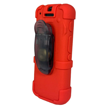 Red Silicone Case with Rotating Belt Clip for Cisco 8821 and 8821-EX Phones