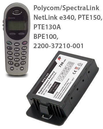 Netlink e340, PTE130A, PTE150, IP Touch 300. BPE100 Replacement Battery