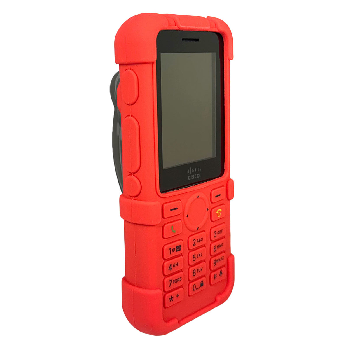Red Silicone Case with Rotating Belt Clip for Cisco 8821 and 8821-EX Phones