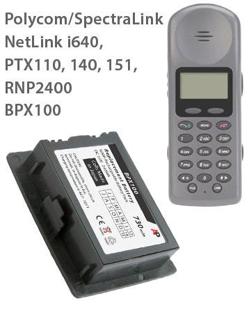 BPX100: Netlink i640, PTX110, PTX140, PTX151, RNP2400 Series Phone Replacement Battery