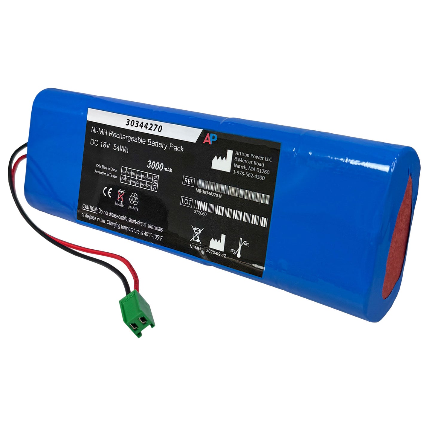 GE MAC 1000, MAC1100, MAC 1200, MAC1300, Cardio Smart EKG Replacement Battery