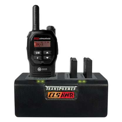 Charger for Motorola CLS Series & AWR Advantage Series: 1 Radio & 2 Batteries: Power Supply Included